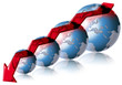 Negative Business & Financial world red