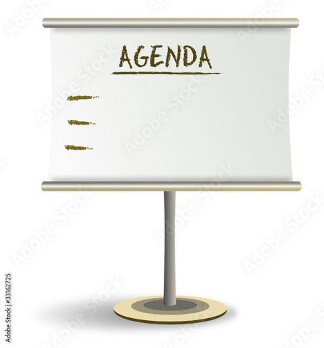 Vektor: Flipchart Agenda Flipchart Agenda