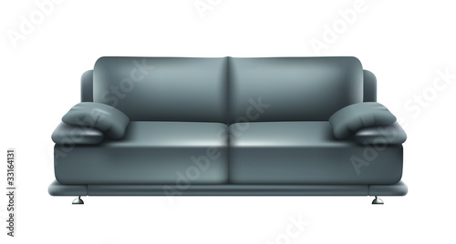 Vector: Black couch vector illustration. Black couch vector illustration.