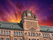 Cloudy Sky over Post Office Building in Stockholm Cloudy Sky over Post Office Building in Stockholm