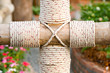 rope wrap on bamboo rope wrap on bamboo