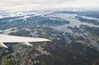 Airplane view of Norwegian fjords Airplane view of Norwegian fjords