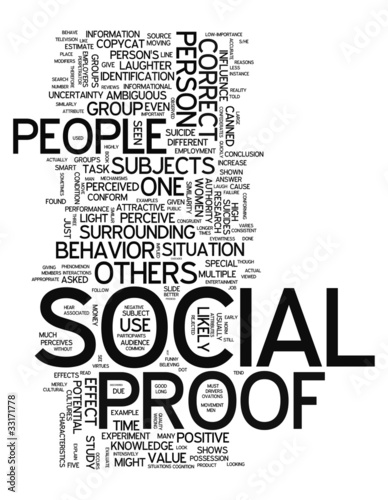 Illustration: Word Cloud "Social Proof" Word Cloud "Social Proof"
