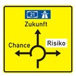 Wegweiser - Kreisverkehr - nach StVO