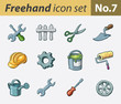 Freehand icon set - tools