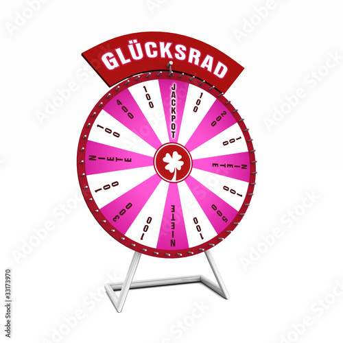 Illustration: 3D Glücksrad - Rot Pink freigestellt 01 3D Glücksrad - Rot Pink freigestellt 01