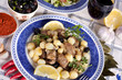 Cooked meat with potatoes