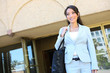 Business Woman Leaving Work
