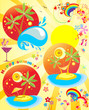 Vektor: Hot summer Hot summer