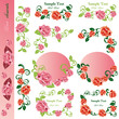 Rose design elements set Rose design elements set