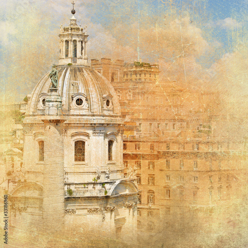 Photo: Roman landmarks - vintage series Roman landmarks - vintage series