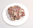 Leg of lamb  on a plate