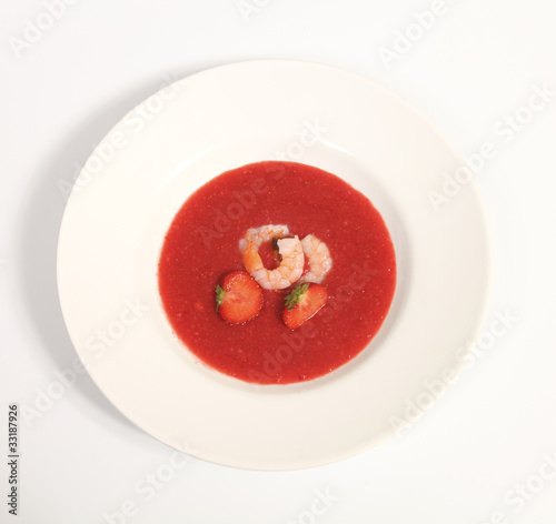Photo: Spicy gazpacho with shrimps Spicy gazpacho with shrimps