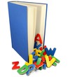 Bunte Buchstaben und Buch 2