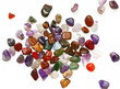 Semiprecious stones on white background Semiprecious stones on white background