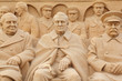 Sculpture politicians from sand Sculpture politicians from sand