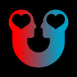 icon of two human heads