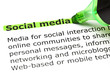 'Social media' highlighted in green