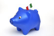italienische Fahne mit Sparschwein