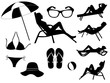 summer elements collection vector