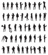 a set of business people silhouettes a set of business people silhouettes