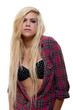 Foto: Sexy young woman isolated against white Sexy young woman isolated against white