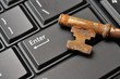 Photo: Macro of old key on Enter key Macro of old key on Enter key