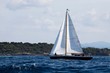 Segelboot in voller Fahrt