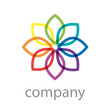 Logo abstract rainbow leaf # Vector