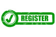 Grunge Checkbox grün REGISTER