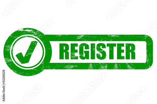 Illustration: Grunge Checkbox grün REGISTER Grunge Checkbox grün REGISTER