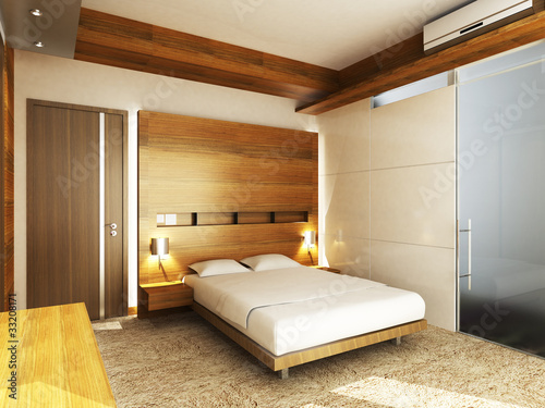 Illustration: Modern bedroom Modern bedroom