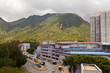 mountain and building