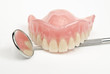 denture with oral mirror