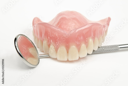 Photo: denture with oral mirror denture with oral mirror