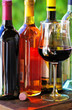 wine bottles and glass