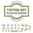 set of plant elements for creating borders and frames set of plant elements for creating borders and frames