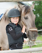 Best friends - little jockey and horse Best friends - little jockey and horse