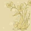 Vector: Abstract flower background hand draw Abstract flower background hand draw