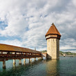 Chapel Bridge and Water Tower, Lucerne, Switzerland