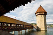 Chapel Bridge and Water Tower, Lucerne, Switzerland