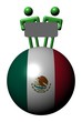 people holding sign on Mexican flag sphere illustration people holding sign on Mexican flag sphere illustration