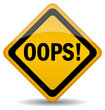 Vector oops sign Vector oops sign