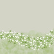 Floral greeting card with little white flowers.