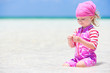 Little girl at tropical beach