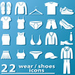 Kleidung und Schuhe - Icons