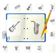 Notepad with icons