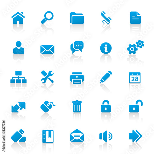 Vektor: Blue Web Icons Blue Web Icons
