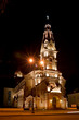 Lutheran church at night