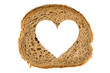 Photo: Heart shaped hole in a slice of bread Heart shaped hole in a slice of bread